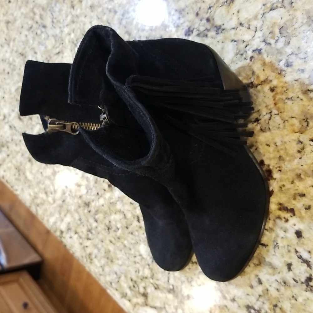 Sam Edelman fringe suede leather ankle boots